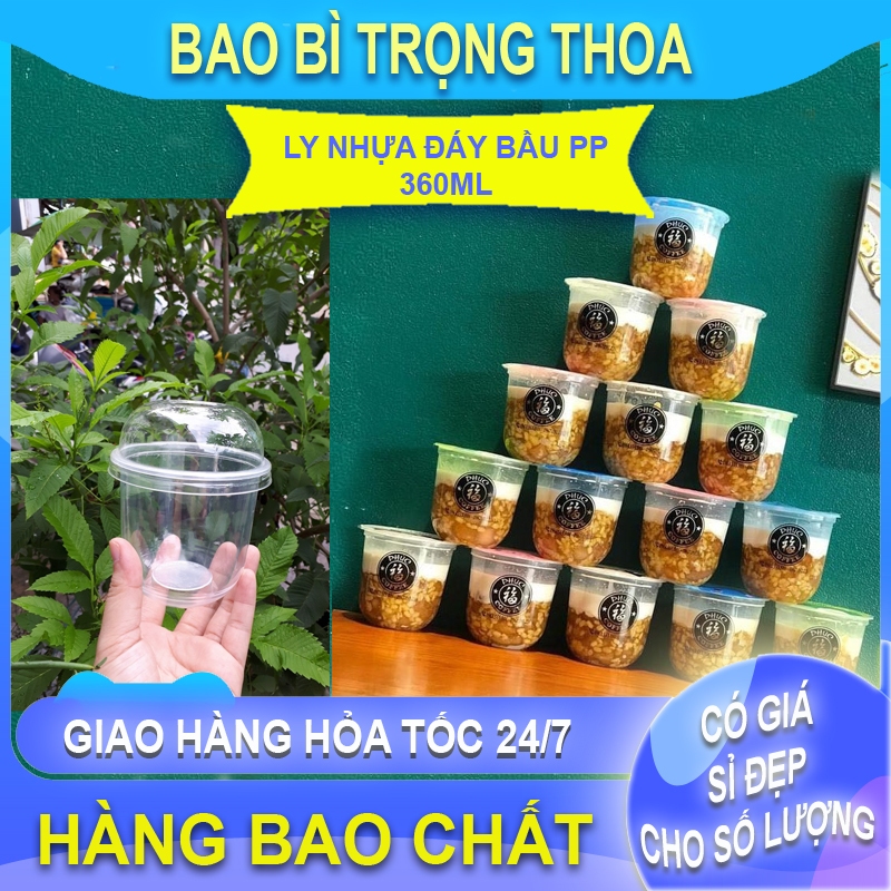 Ly đáy bầu pp 360 ml (1cay 50 cái)