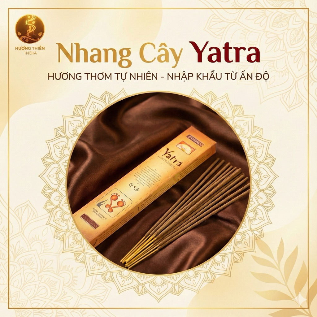 [Hộp lẻ] Nhang Cây Yatra - Nhang Đàn Hương Ấn Độ - Nhang Ấn Độ - Hàng Chính Hãng