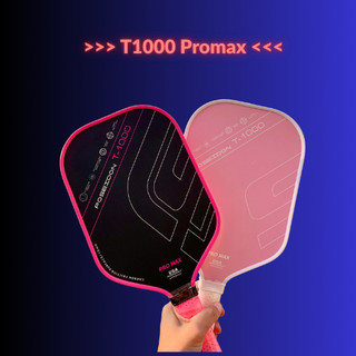 Vợt Pickleball T1000 Promax mặt carbon siêu nhám, siêu nhẹ, trợ lực mạnh