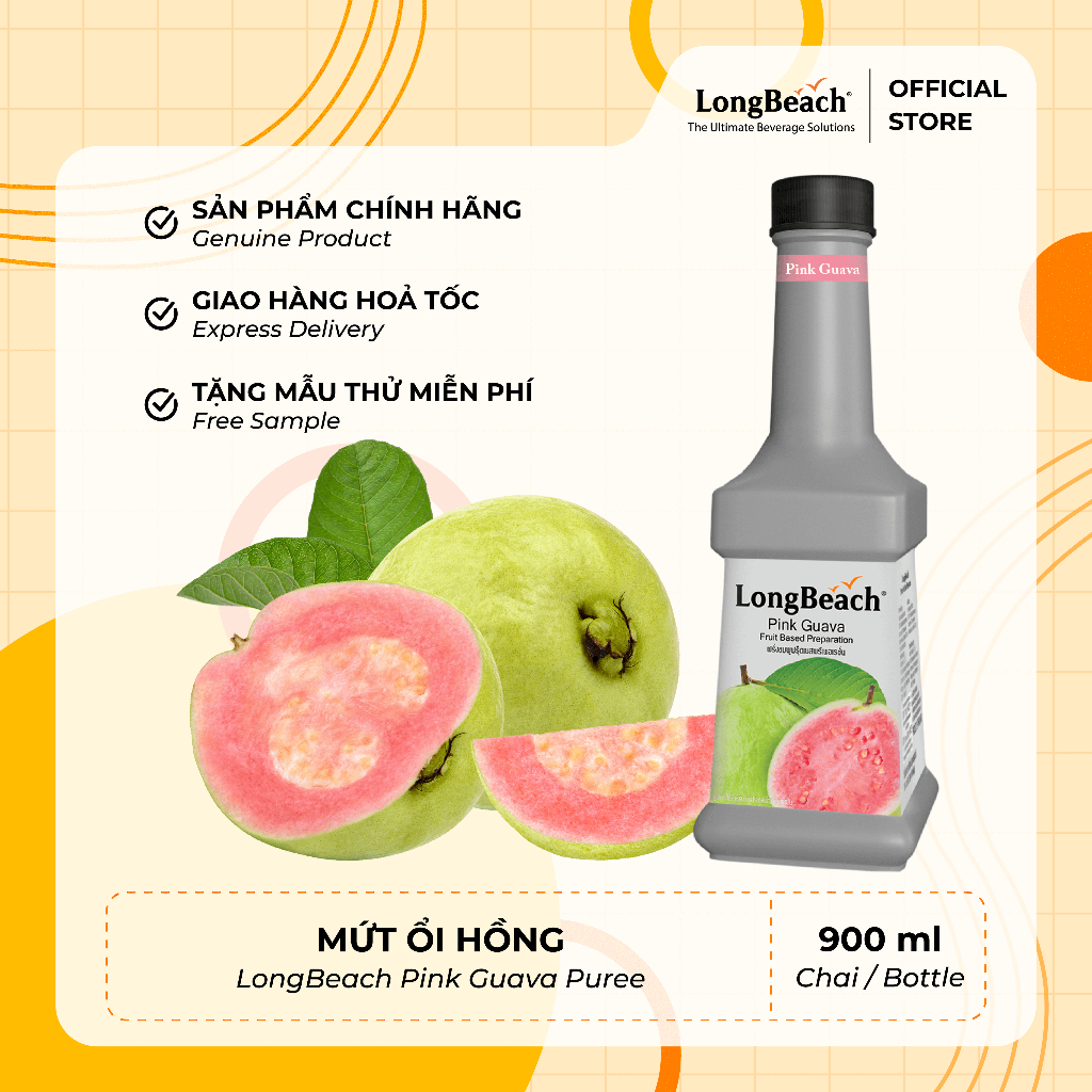 Mứt Ổi Hồng - LongBeach Pink Guava Fruit Based Preparation 900ml