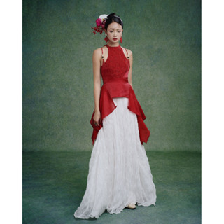  Áo An áo dây cổ sâu phối tà dài hai bên kèm áo yếm INTO.EIGHT thiết kế  Không kèm váy  