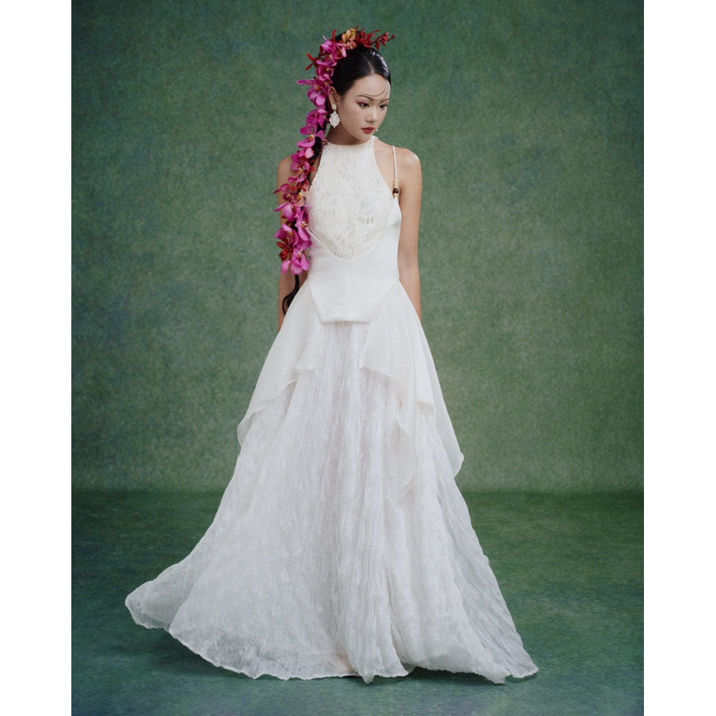 Váy Thoa dài bồng bềnh vải tơ INTO.EIGHT thiết kế