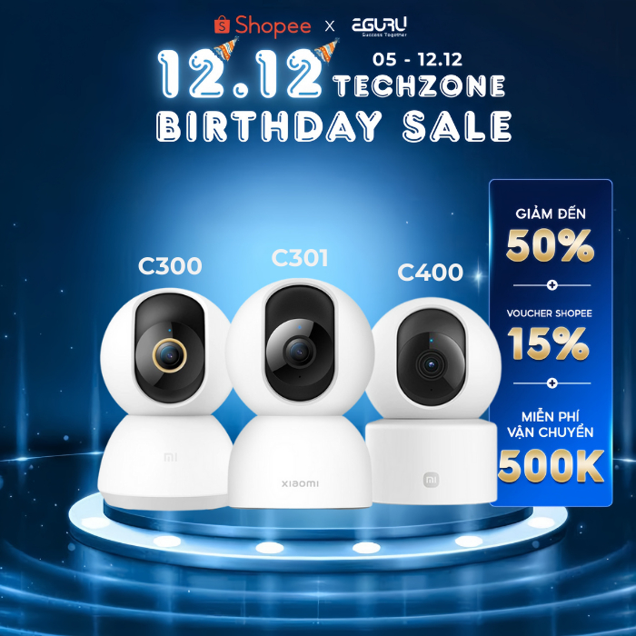 [TẶNG CHÂN ĐẾ] Camera Xiaomi Smart Camera ( C200 C300 C301 C400 Full HD ) - Bảo Hành Chính Hãng