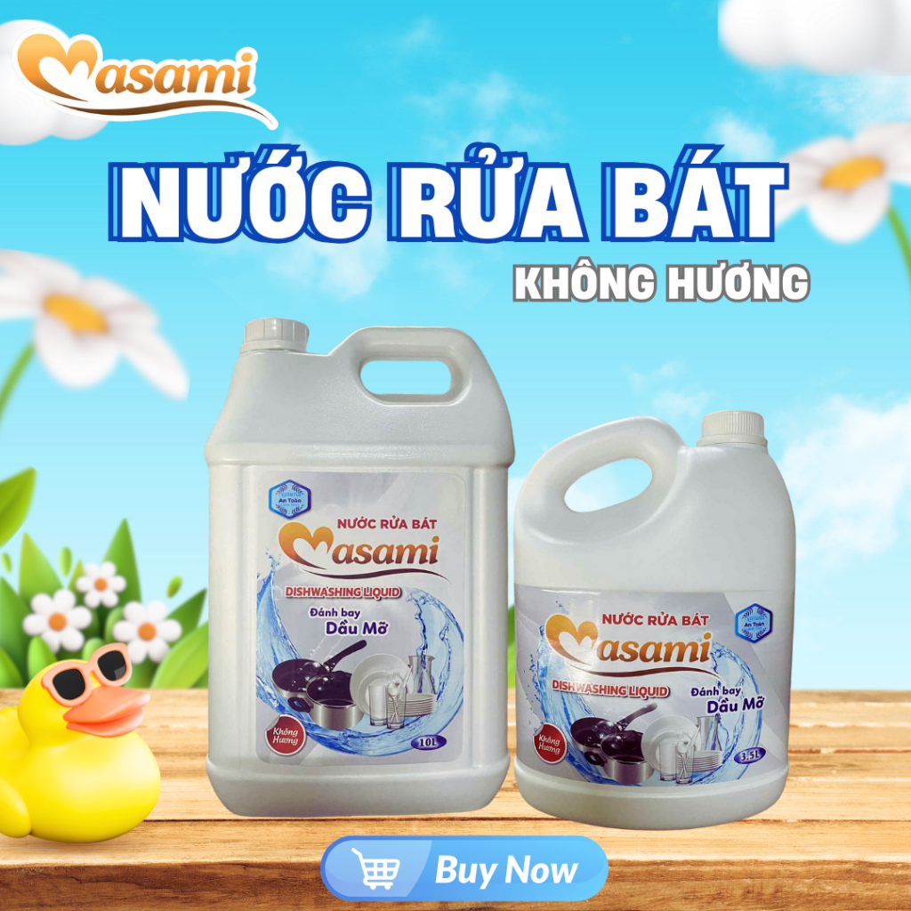 Nước Rửa Chén Không Hương Masami 10L
