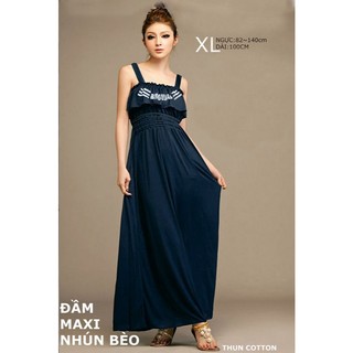 đầm maxi nhún bèo bigsize 65-120kg
