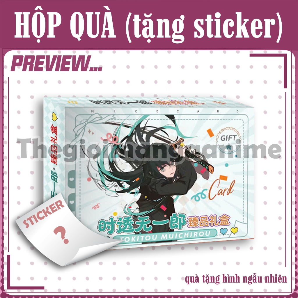 (tặng sticker) Hộp quà A5 MUICHIRO KIMETSU NO YAIBA in hình anime quà tặng xinh xắn
