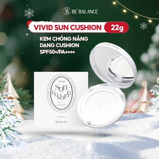  Kem Chống Nắng Cushion Be'Balance VIVID SUN CUSHION Hỗ Trợ Dưỡng Ẩm Làm Trắng và Che Phủ Nếp Nhăn Cho Da SPF50+ PA4+ 22g 