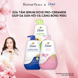   HANNAH OLALA  Sữa Tắm Serum Dove Pro-Ceramide Giúp Da Đàn Hồi Và Căng Bóng 900g 