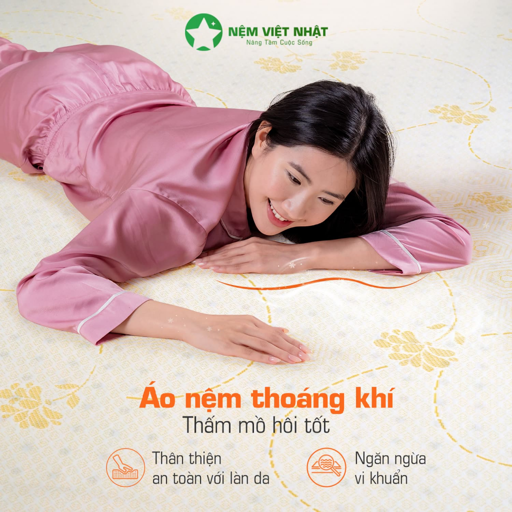 Nệm Foam Cao Cấp Việt Nhật Latex Gold - Đàn Hồi Nâng Đỡ Vượt Trội  - Bảo Hành 12 Năm - Đầy Đủ Kích Thước | BigBuy360 - bigbuy360.vn