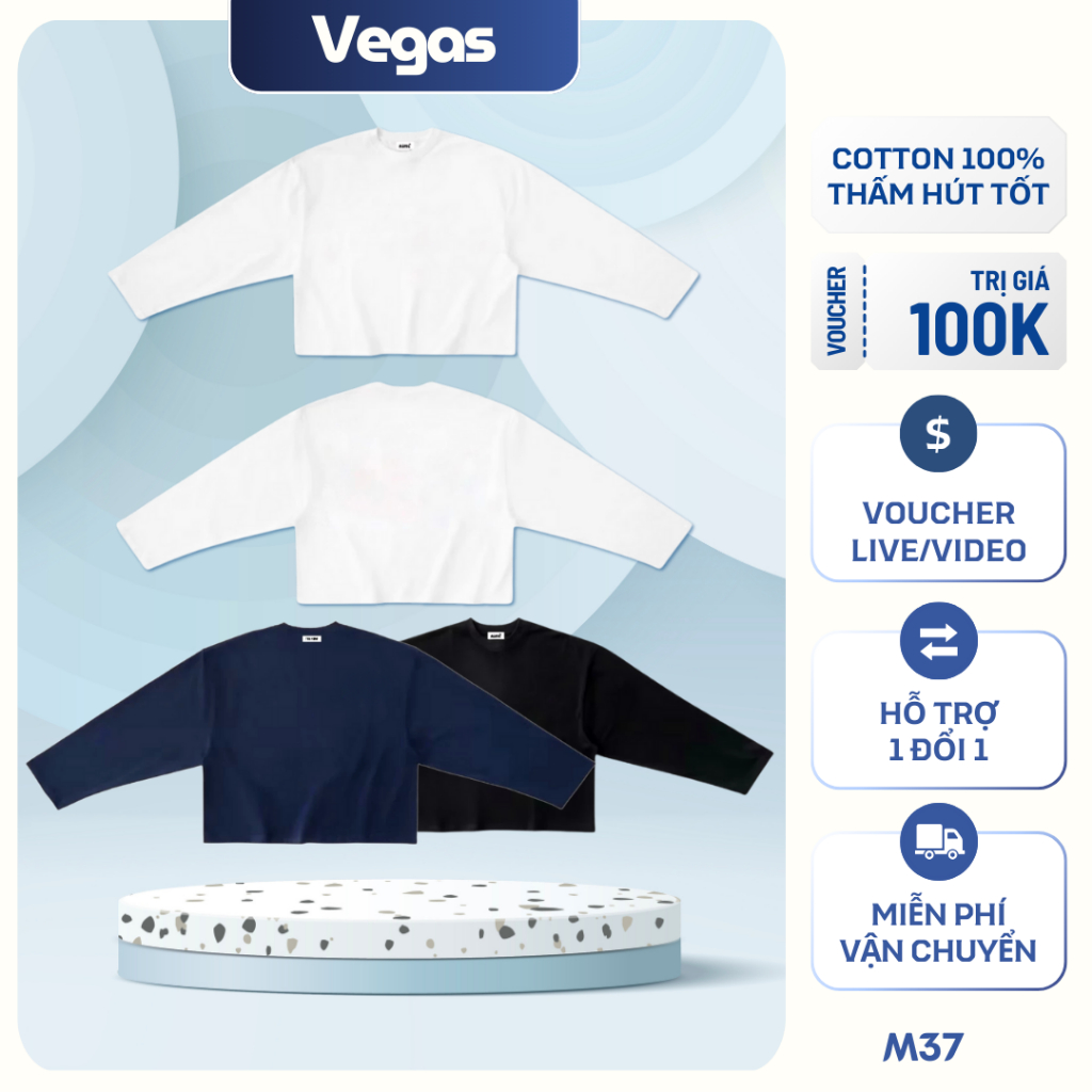 [M37] LONG SLEEVE TRƠN- ÁO THUN BOXY TAY DÀI KASUI 250GSM Áo Thun Dài Tay Unisex Nam Nữ Oversize Veg