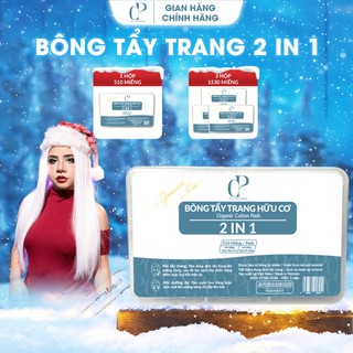  HỘP 510 MIẾNG 2IN1 Gồm 110 Miếng Bông Tẩy Trang Quốc Dân Kèm 400 Miếng Bông Đắp Toner Q.P Cosmétique 