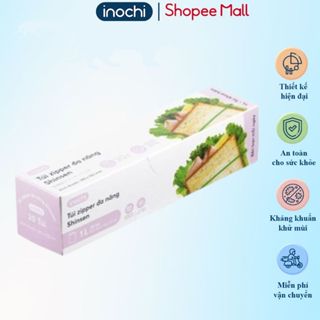   VOUCHER ĐỘCQUYỀN  Túi zip đựng thực phẩm bảo quản bánh kẹo trong suốt Inochi tự hủy sinh học 
