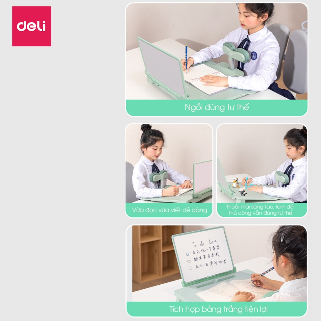 [VOUCHER 60K]Bàn Học Thông Minh Deli Bàn Học Chống Gù 3 Chế Độ 9/12/15° Điều Chỉnh Tư Thế Ngồi Học Chống Gù Chống Cận | BigBuy360 - bigbuy360.vn