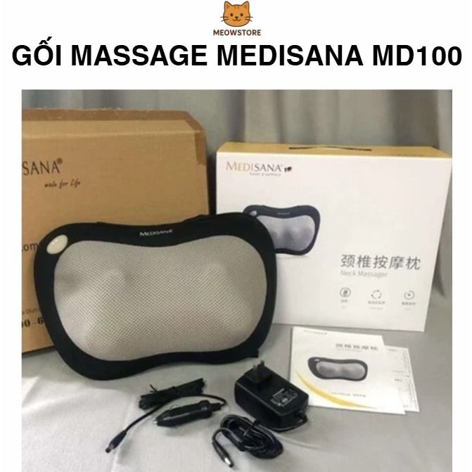 Gối Massage Medisana MD100 – Massage Cổ Vai Gáy, Thư Giãn Đỉnh Cao, Hỗ Trợ Giảm Căng Cơ