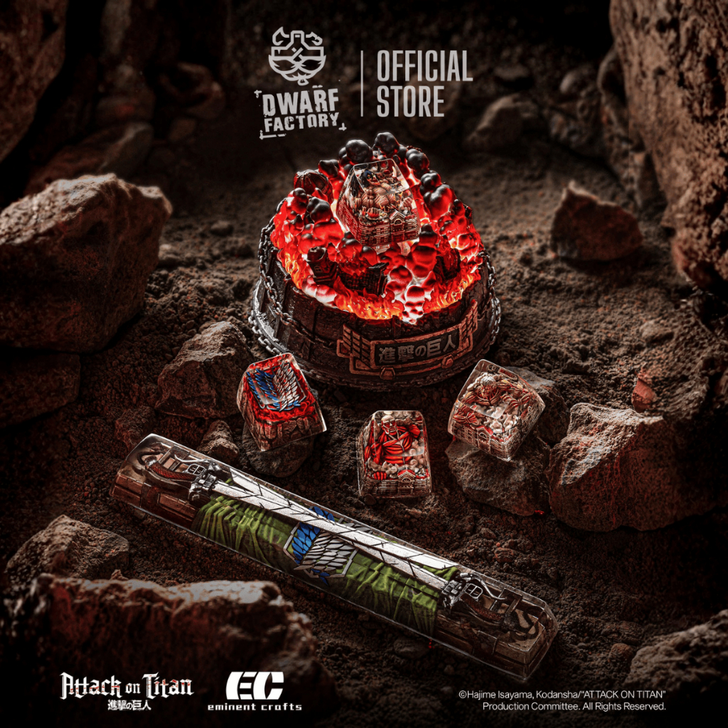 Nút Bàn Phím Cơ Attack On Titan – Anime Resin Artisan Keycap – Dwarf Factory