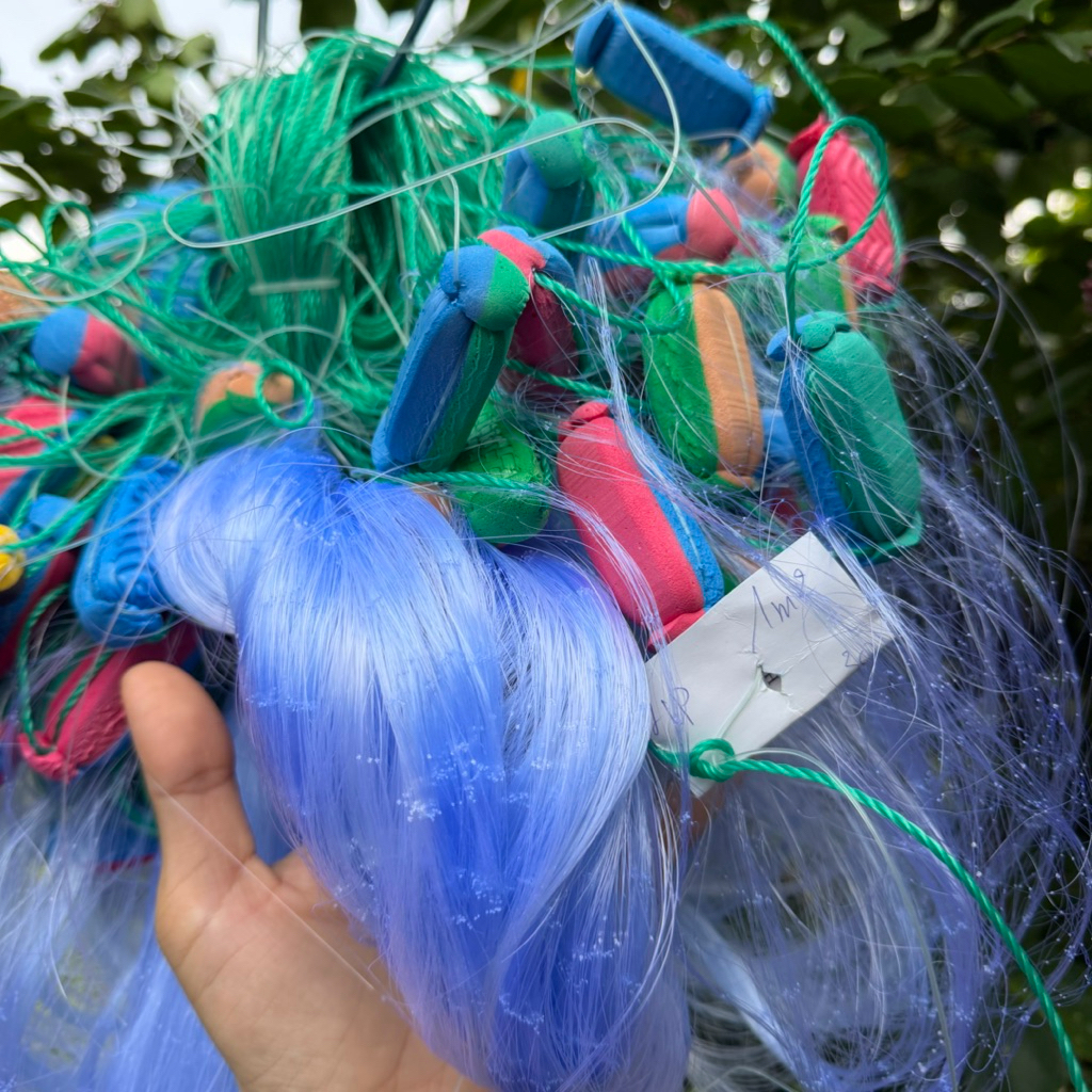 [Tường Vi] CÁ ĐỐI TO 500g LƯỚI 3 MÀNG DÀI 75m CHÌ NẶNG VIỀN DÙ ĐỎ CƯỚC MỊN 011 PHAO XỐP TO THẢ NỔI C