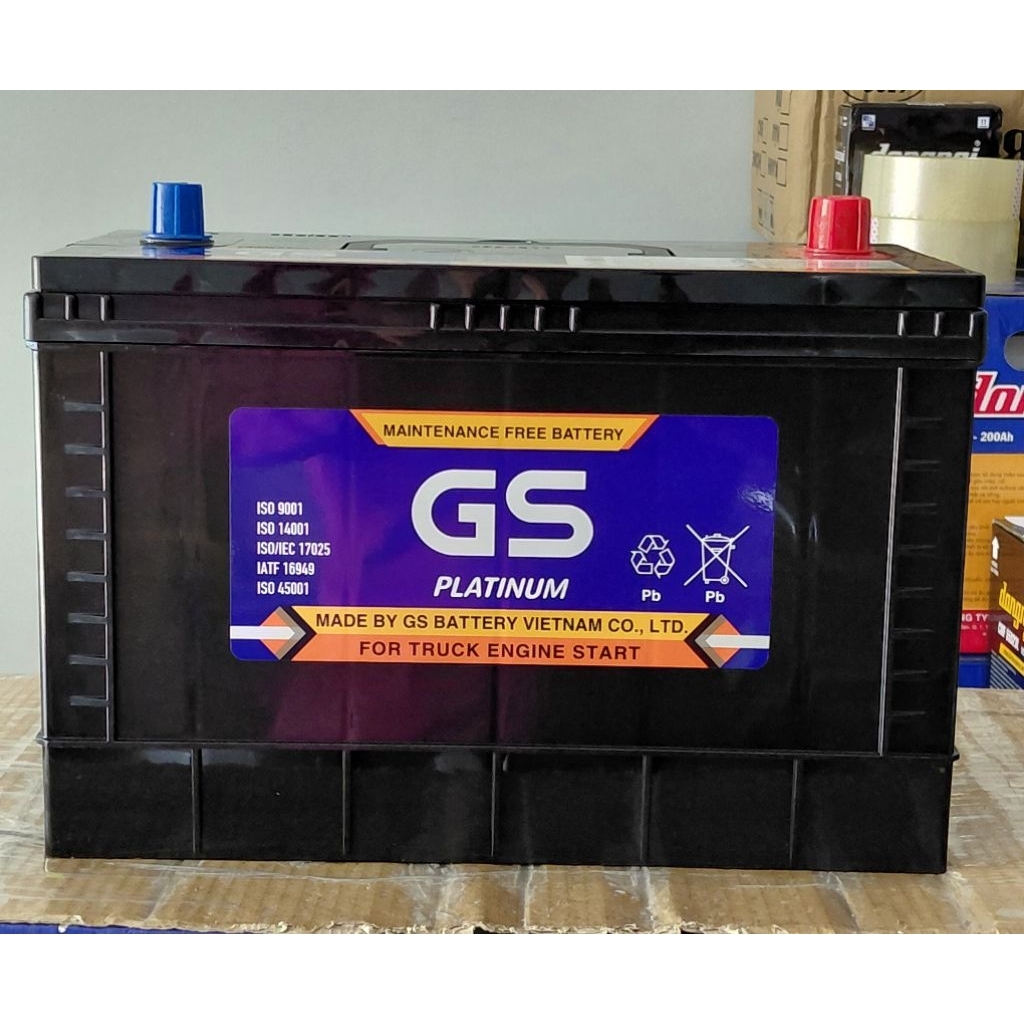 Bình ắc quy 12v khô miễn bảo dưỡng gs 115D33C (12V - 100AH)