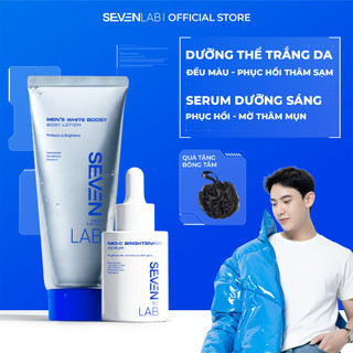  Combo sữa dưỡng thể và serum trắng da nam giới Nio-VitaminC SEVENLAB hỗ trợ mờ thâm giúp sáng da vượt trội dành cho nam 