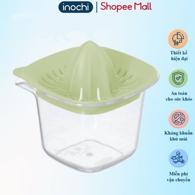 Bộ vắt cam inochi. Chất liệu nhựa PP an toàn, chịu nhiệt, không mùi hôi, thiết kế tinh gọn tiện lợi.