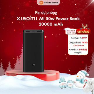  Pin sạc dự phòng Xiaomi 20000 mAh Sạc nhanh 50W MAX hỗ trợ sạc Laptop - Hàng chính hãng 