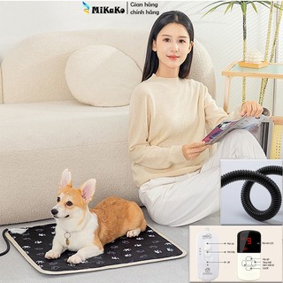 Đệm Điện Sưởi Ấm Cho Chó Mèo - Thú Cưng -  Pet Mikako - Vải Chống Thấm, Công Suất 30W. Giữ Ấm – Sấy Khô Lông