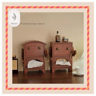 Hộp Đựng Khăn Giấy Và Đồ Nhỏ Bằng Gỗ Thiết Kế Ngộ Nghĩnh 2 Ngăn Tiện Dụng SS112