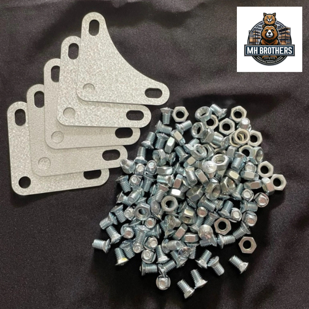 Bulong kệ sắt V lỗ, Lắp kệ sắt V lỗ, Sắt V lỗ, Bắt sắt V lỗ dùng với ke góc