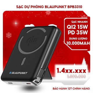 Sạc dự phòng không dây từ tính blaupunkt bpb3310 power bank 10000 mah kèm cáp type c sạc nhanh 35w