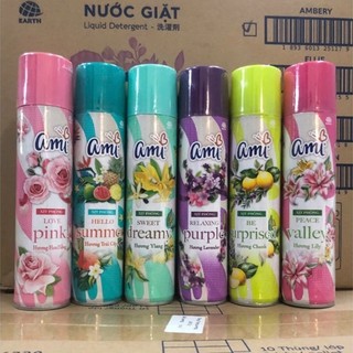 [Mẫu mới] Bình xịt phòng Ami hương trái cây 280ml