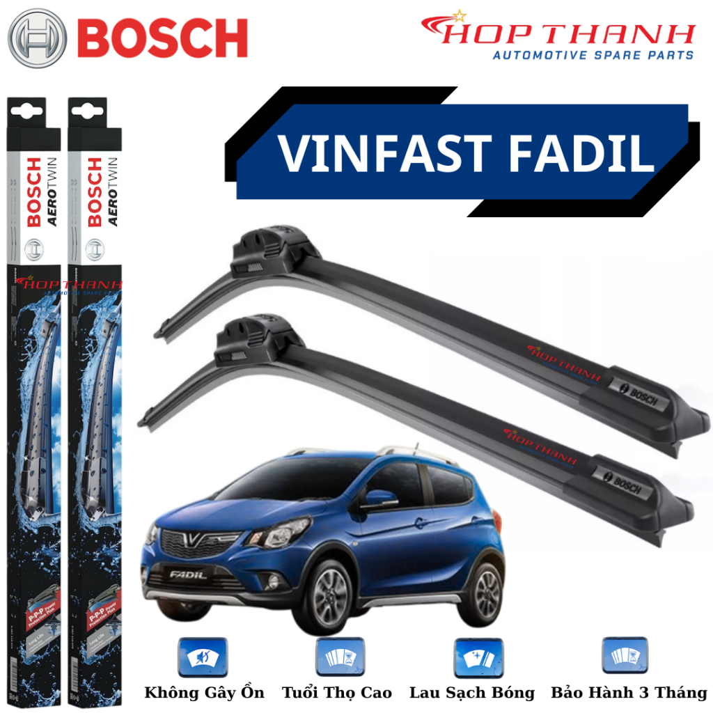 Bộ gạt mưa xe VINFAST FADIL hàng Bosch chính hãng ( Aerotwin - Clear advantage )