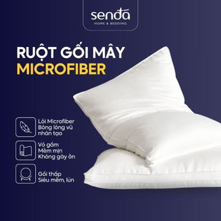  Gối Mây Sen Đá Home Bedding 50x70 ruột gối nằm bông lông vũ nhân tạo Microfiber lõi gối hơi cao cấp 