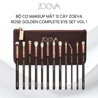  Bộ Cọ Makeup Mắt Cao Cấp ZOEVA Rose Golden Complete Eye Set Vol 1 12 Cây Kèm Túi Đựng 
