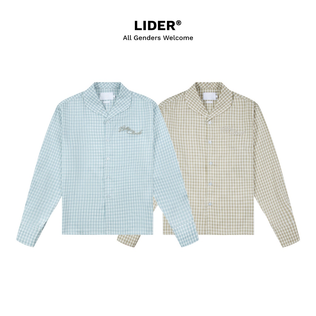 Áo Sơ Mi Tay Dài Kẻ Caro Unisex LIDER CRUSH PLAID SHIRT