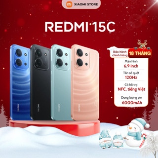  Điện Thoại Xiaomi Redmi 15C 4 128GB - 6 128GB - Bản Quốc Tế - Bảo Hành Chính Hãng 18 Tháng 
