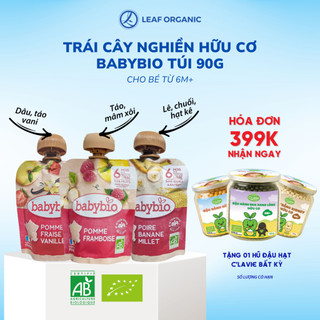  Trái cây nghiền hữu cơ cho bé Babybio 90g  ≥ 6 tháng  