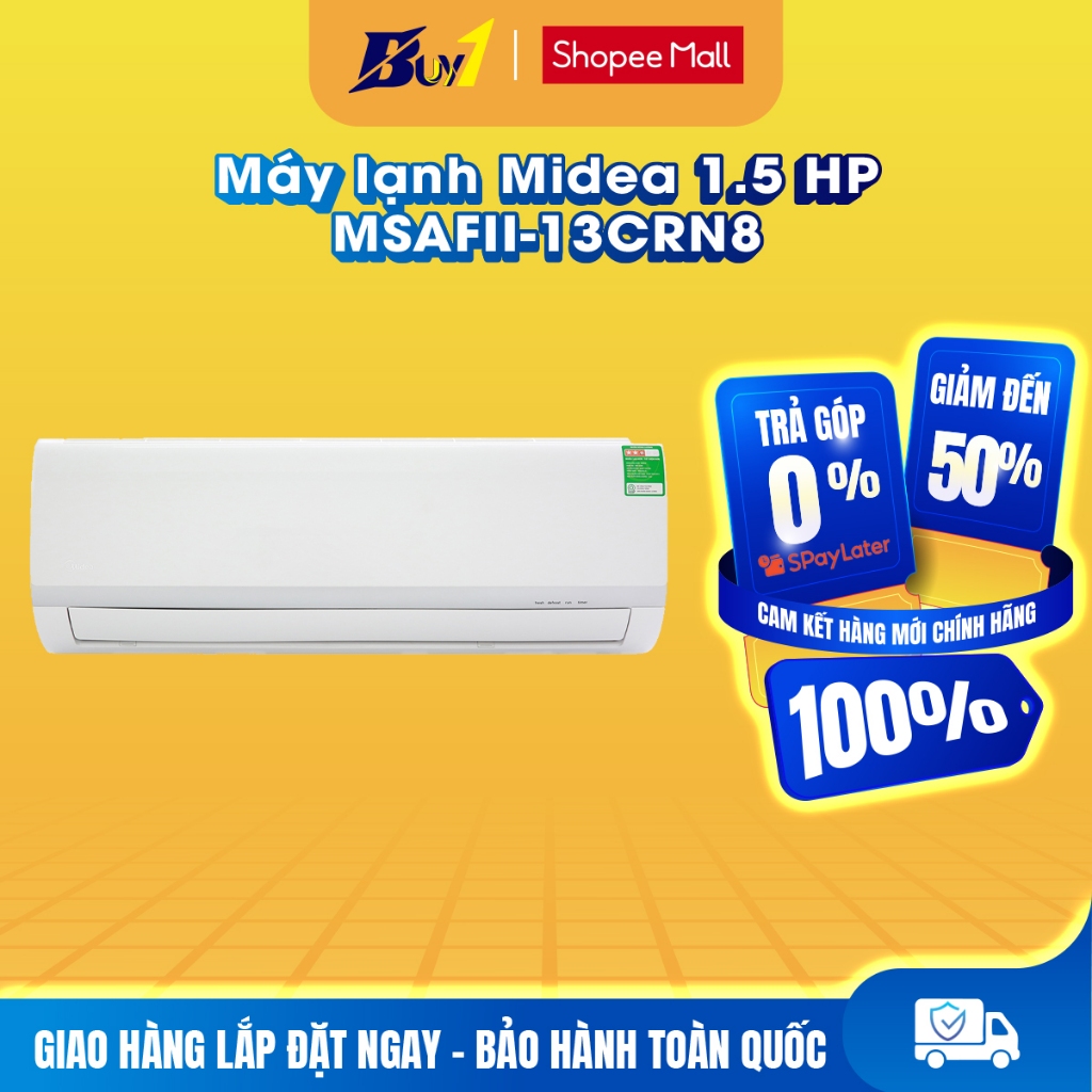 MSAFII-13CRN8 - Máy lạnh Midea 1.5 HP MSAFII-13CRN8 - Hàng chính hãng