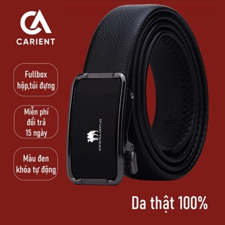 Thắt lưng nam da bò chính hãng CARIENT TD88 mặt khoá kính cao cấp sang trọng