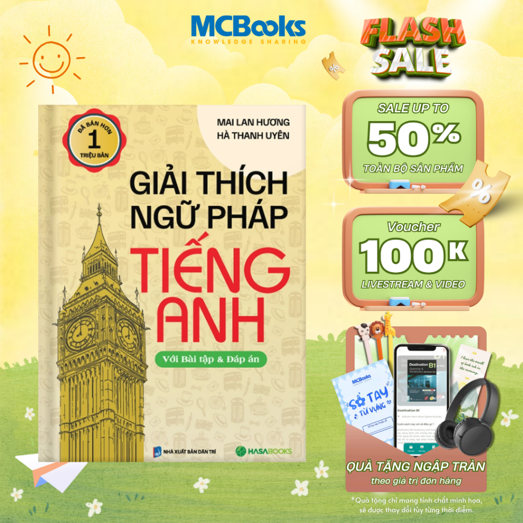 Sách Giải Thích Ngữ Pháp Tiếng Anh (Tái Bản 2024) - MCBooks Chính Hãng