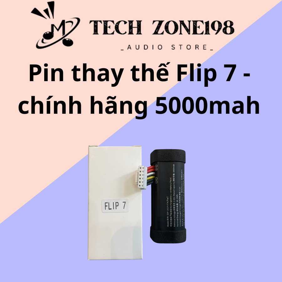 Pin Flip 7 thay thế chính hãng - dung tích 5000mah bằng dung tích pin gốc