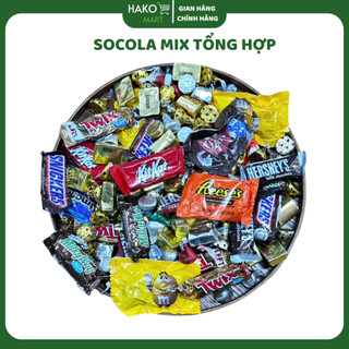   GÓI 100G  Socola Mix Tổng Hợp Nhiều Vị  Kirkland 150v Hershey's Kisses Kitkat Merci Riesen...  