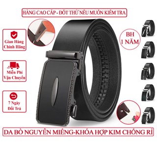 Thắt Lưng Nam Da Bò Thật Nguyên Miếng Cao Cấp Khóa Hợp Kim Ko Rỉ Vicenzo Bh 1 Năm. Dây Thắt Lưng Nịt Nam Da Bò Thật