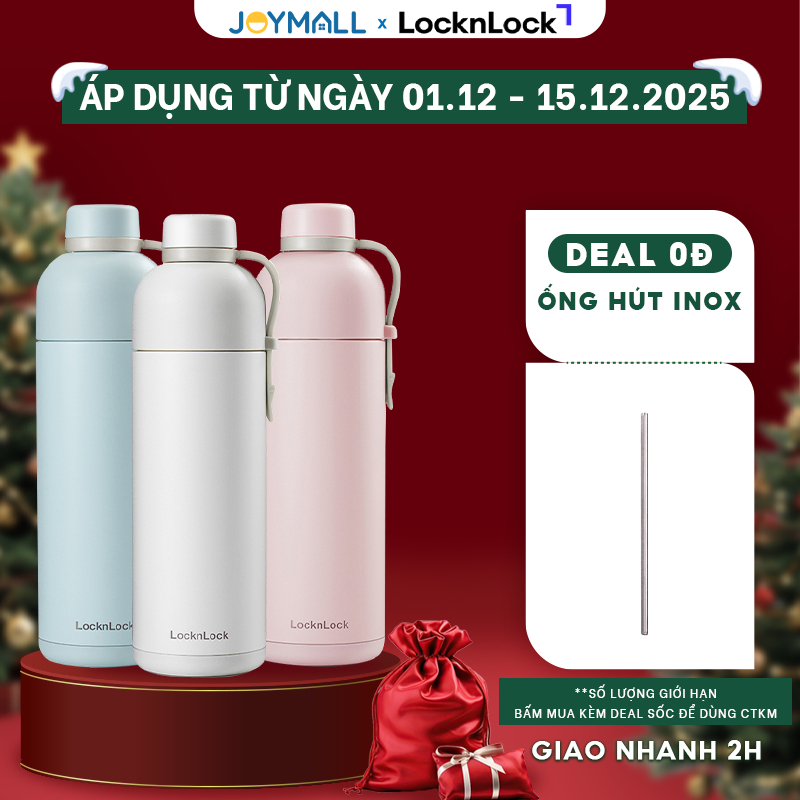 Bình giữ nhiệt LocknLock Belt Bottle LHC4267 490ml - Hàng chính hãng, thép không gỉ - JoyMall | BigBuy360 - bigbuy360.vn