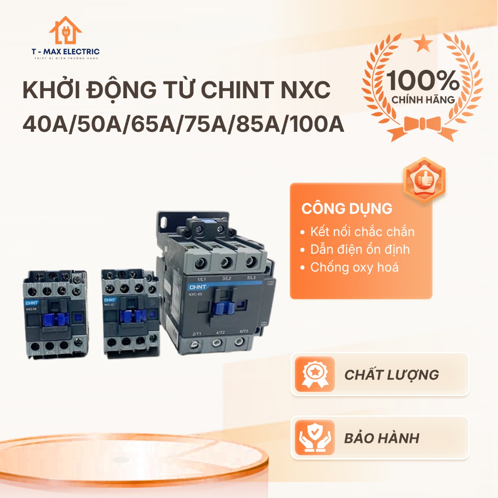 Khởi Động Từ Chint NXC 40A/50A/65A/75A/85A/100A (Chint NXC Contactor)