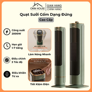  Quạt Sưởi Gốm Cây Đứng Hàng Nội Địa - Không Đốt Cháy Oxy Không Gây Khô Da Lựa Chọn Thông Minh Ấm Áp An Toàn 