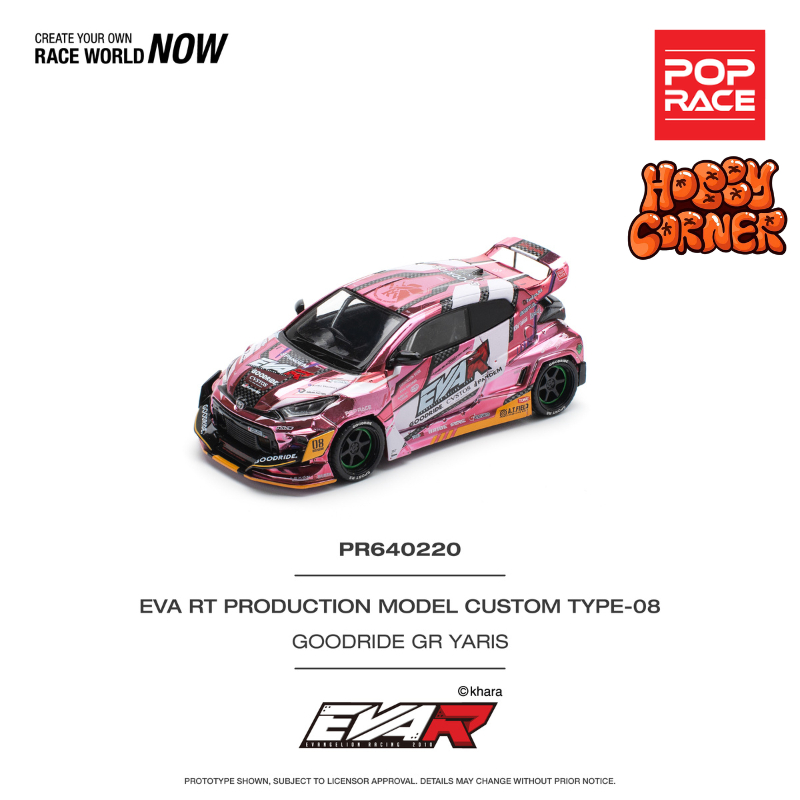 POPRACE 1:64 PR640220 – EVA GT-R (EVA RT Production Model Custom Type-08 – Goodride GR Yaris) - Tinh