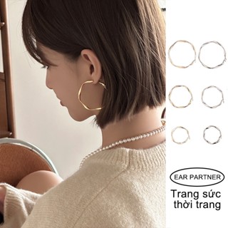 EAR PARTNER - Hoa tai Mobius bạc Sterling 925,Hoa tai nữ chống dị ứng, hoa tai tinh tế, quà tặng ngày lễ tình nhân