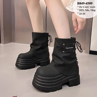 Bốt Da Dành Cho Nữ Có Áo Phủ Tăng Chiều Cao