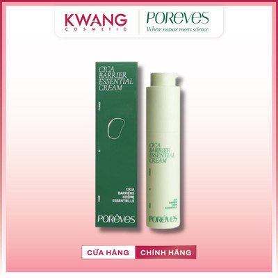 Kem Dưỡng POREVES CICA BARRIER ESSENTIAL Phục Hồi Làm Dịu Da Chính Hãng