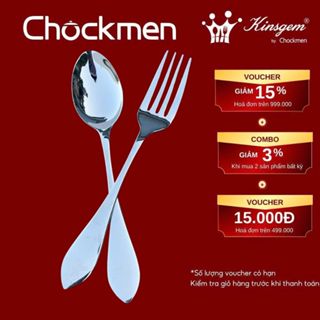  Set Thìa Dĩa CHOCKMEN Inox 304 Cao Cấp Muỗng Ăn Phở Thìa Ăn Cơm Ăn Súp Thìa Dài Dĩa Bít Tết Dĩa Salad Bộ Đồ Bàn Ăn 