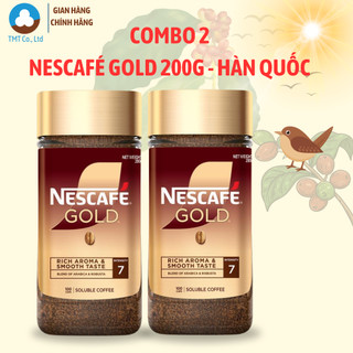  Combo 2 Cà phê hòa tan Nescafe Gold 200g - Nhập khẩu Hàn Quốc 
